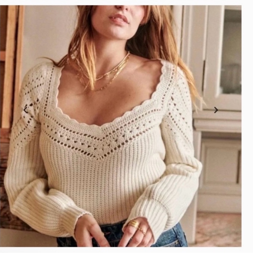 SEZANE Manon Écru Sweater